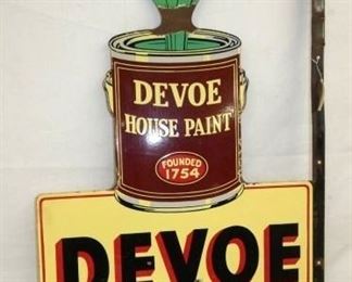 PORC. DEVOE PAINTS DIE CUT FLANGE SIGN
