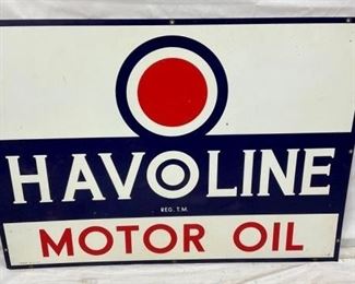 1958 HAVOLINE MOTOR OIL SIGN