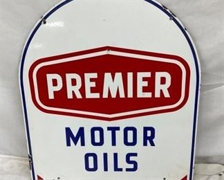 PORC. PREMIER MOTOR OIL THOMBSTONE SIGN