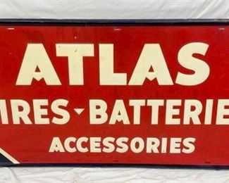 1946 EMB. ATLAS TIRES BATTERIES ACC SIGN