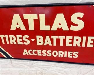 1946 EMB. ATLAS SIGN 71 1/2X36