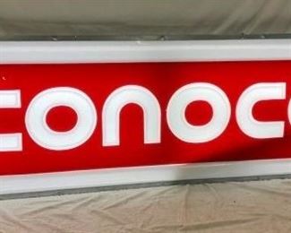 99X30 FRAMED CONOCO LIGHTED SIGN