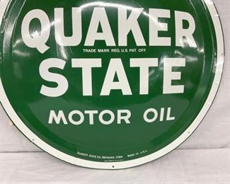 24IN QUAKER STATE CONVEX SIGN
