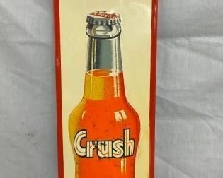 EMB. VERTICAL ORANGE CRUSH SIGN