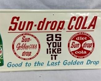 1963 EMB. SUNDROP COLA SIGN