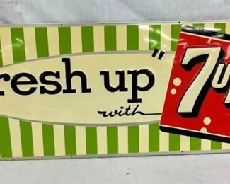 EMB. "FRESH UP" 7UP 1954 SIGN