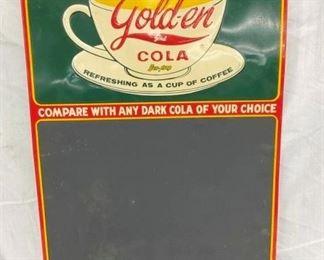EMB. GOLDEN COLA MENU SIGN