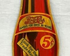 ORIG. DIECUT PEPSI BOTTLE SIGN