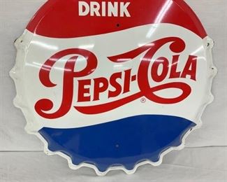 DIECUT PEPSI COLA CAP SIGN