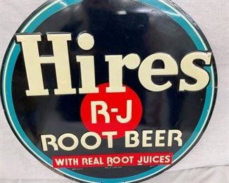 24IN EMB. HIRES ROOT BEER SIGN