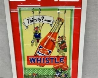 1948 FRAMED WHISTLE ADVERTISING