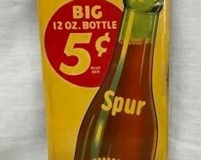 EMB. SPUR 5 CENT DOOR SIGN