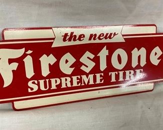 FIRESTONE SUPREME TIRE RACK SIGN