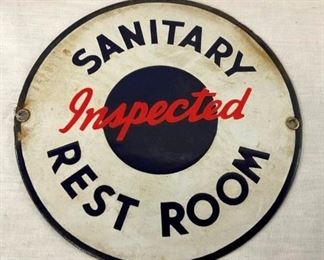 PORC. SANITARY REST ROOM PORC. 7IN SIGN