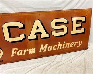 EARLY EMB. CASE FARM MACHINERY SIGN