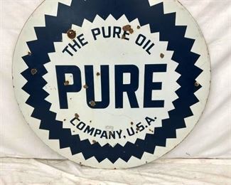PORC. 42IN PURE OIL SIGN