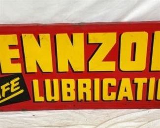 EMB. PENNZIOL LUBRICATION SIGN
