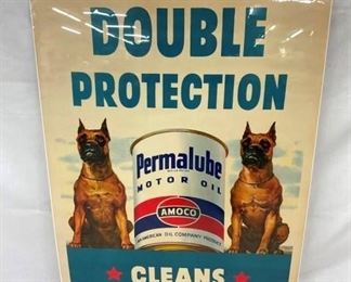 OLD STOCK AMOCO WINDOW STICKER W/ DOGS
