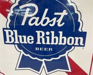CLOSEUP PABST BLUE RIBBON BEER SIGN