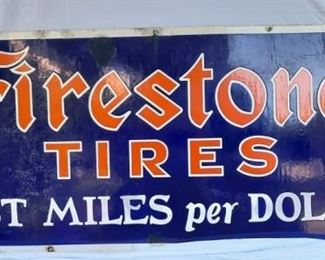 48IN PORC. FIRESTONE TIRES SIGN