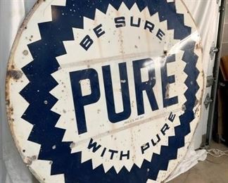 6FT. PORC. PURE STATION SIGN