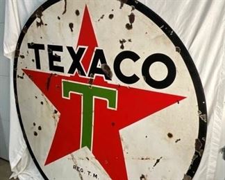 6FT. PORC. TEXACO SIGN