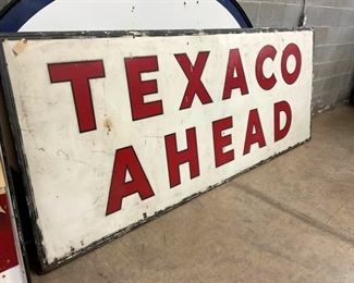 SELF FRAMED TEXACO AHEAD SIGN