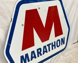 DATED 1964 MARATHON SIGN