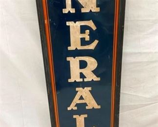 METAL SIGN ON WOODEN FRAME