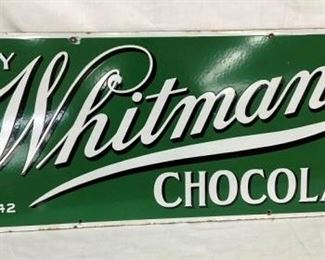 PORC. WHITMANS CHOCOLATES SIGN
