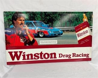 EMB. WINSTON DRAG RACING SIGN