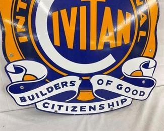 PORC. DOUBLE SIDED CIVITAN SIGN