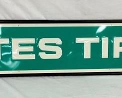 EMB. GATES TIRES SIGN