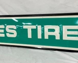 EMB. GATES TIRES SIGN