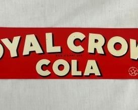 EMB. ROYAL CROWN COLA TACKER SIGN