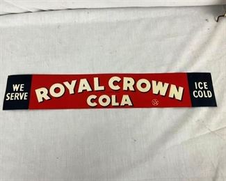 EMB. ROYAL CROWN COLA TACKER SIGN