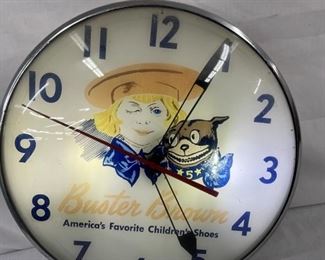 CLOSEUP 15IN BUSTER BROWN CLOCK