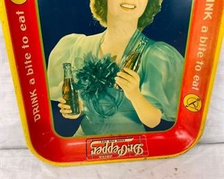 1939 DR. PEPPER TRAY W/ LADY