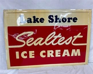 EMB. LAKE SHORE SEALTEST ICE CREAM SIGN