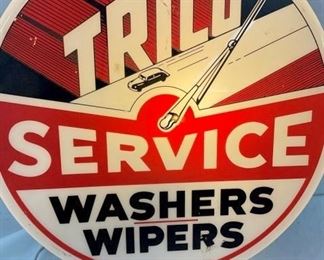 CLOSEUP LIGHTED TRICO WIPERS SIGN