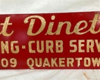 VET DINETTE SIGN W/ SMALTZ LETTERS