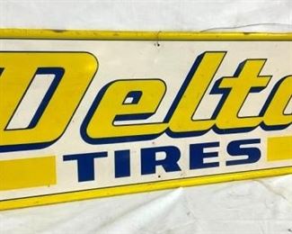 1973 DELTA TIRES SIGN 60X16