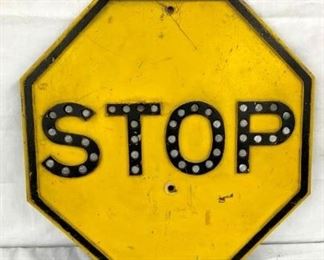 EARLY 24IN STOP SIGN W/ CAT EYES