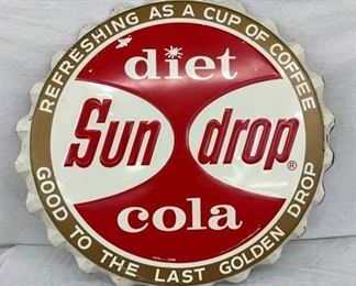 34IN EMB. SUNDROP COLA CAP SIGN