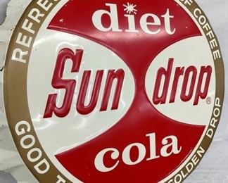 34IN EMB. SUNDROP COLA CAP SIGN