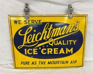 PORC. ICE CREAM SIGN W/ BRACKET