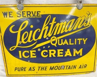 PORC. LEICHTMANS ICE CREAM SIGN