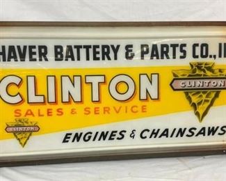 SIDE 2 LIGHTED CLINTON DEALER SIGN