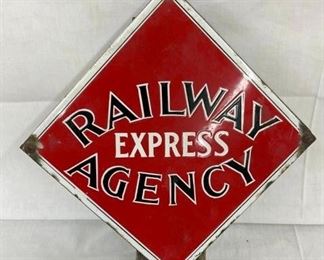 11IN PORC. RAILWAY EXPRESS AGENCY SIGN