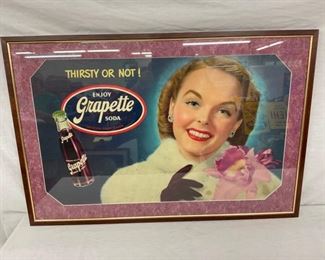 GRAPTEE CARDBOARD W/ LADY AND BOTTLE